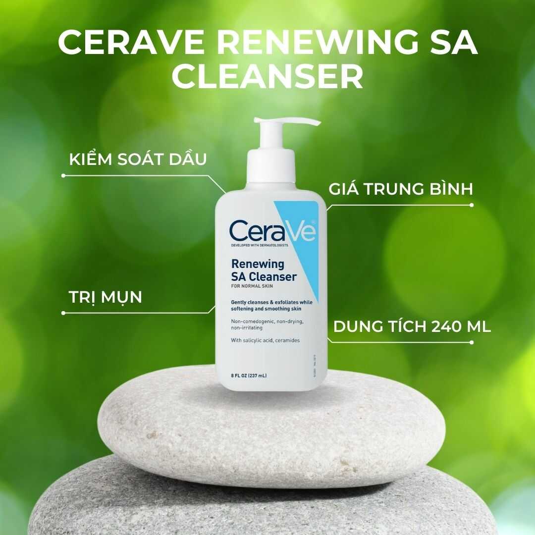 Sữa tắm trị mụn lưng CeraVe Renewing SA Cleanser