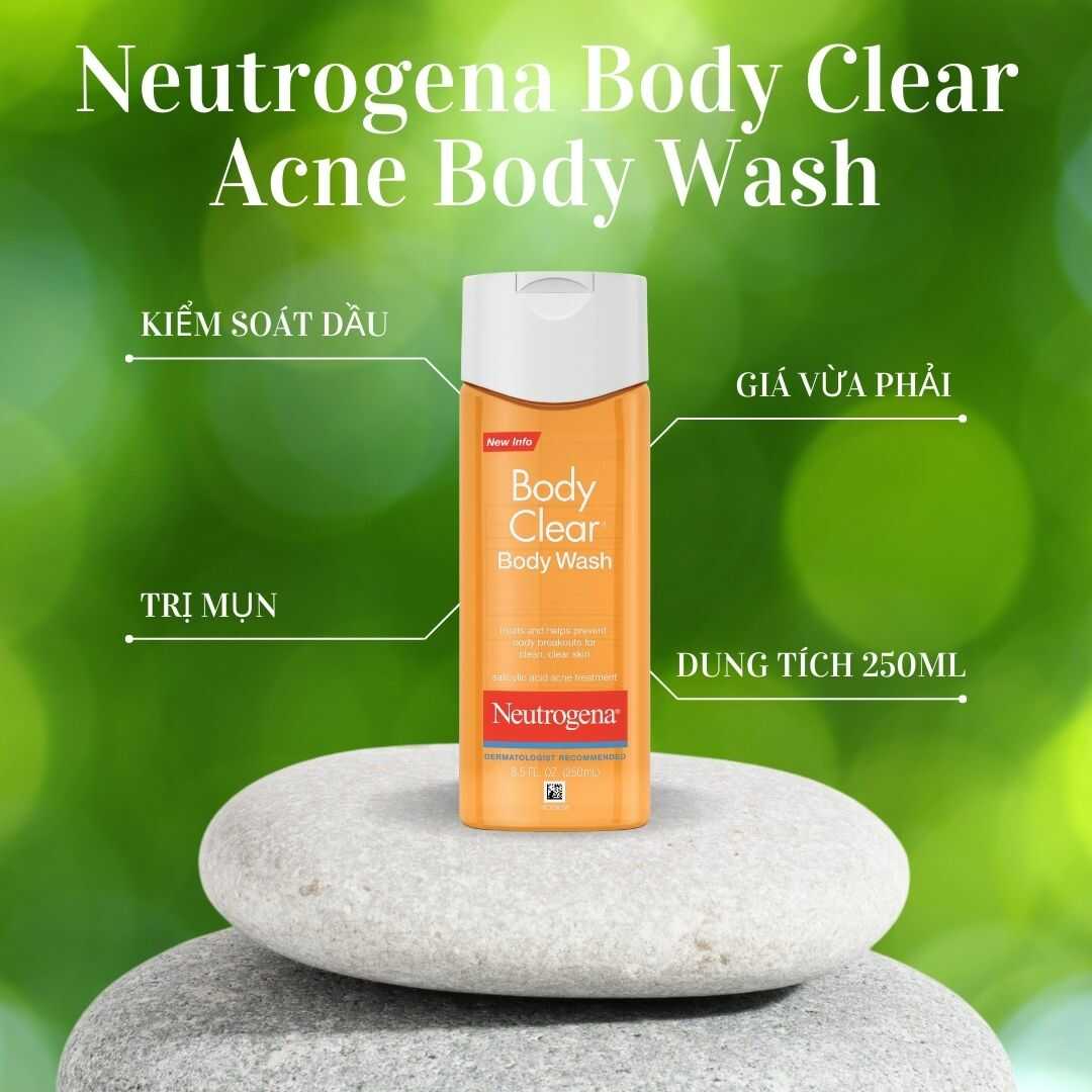 Sữa tắm trị mụn lưng Neutrogena Body Clear Acne Body Wash