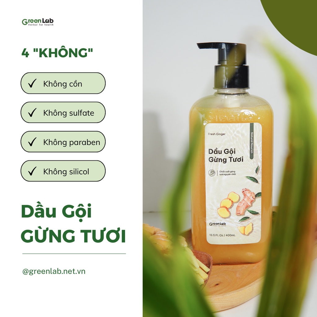 Dầu gội gừng Greenlab