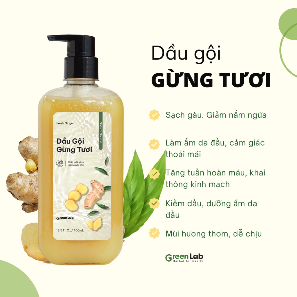 Dầu gội gừng Greenlab