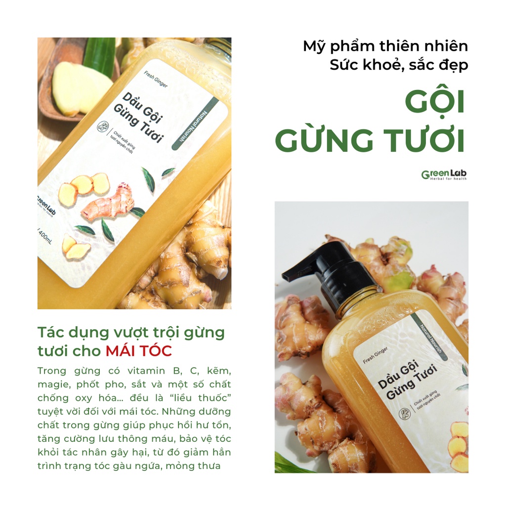 Dầu gội gừng Greenlab