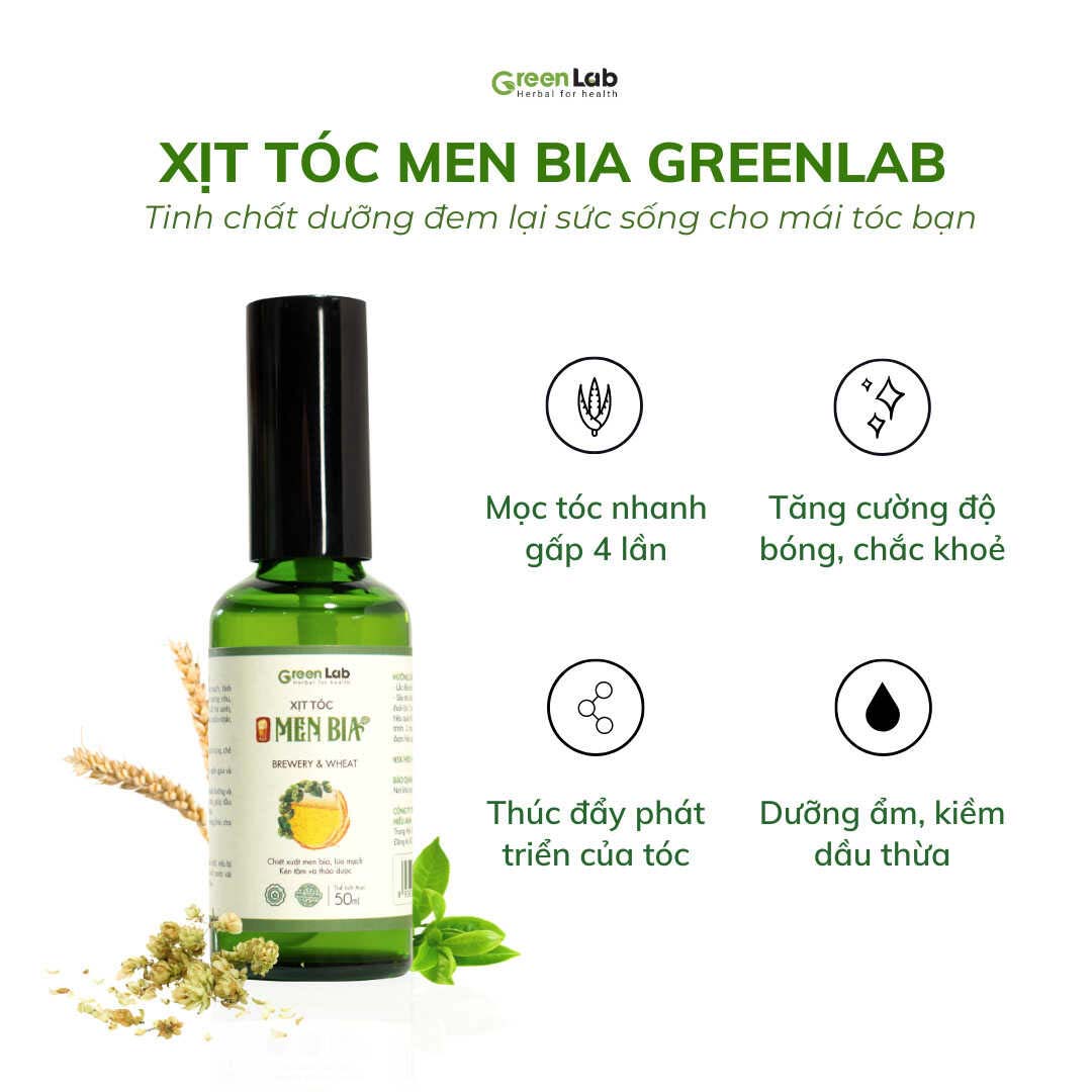 Xịt tóc Men Bia GreenLab